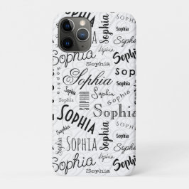 Sophia Typografie Zwart Wit Case-Mate iPhone Case