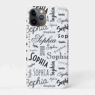 Sophia Typografie Zwart Wit Case-Mate iPhone Case