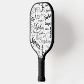 Sophia Typografie Zwart Wit Pickleball Paddle (Links)