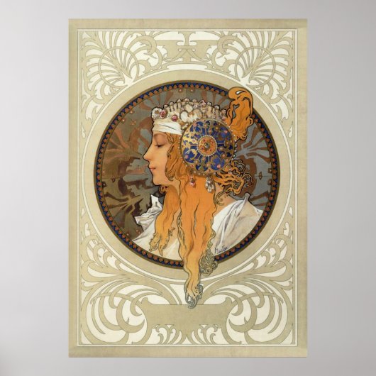 Sophia van Alphonse Mucha Poster (Voorkant)