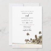 SOPHIA | Waterverf Beach Tropical Island bruiloft Kaart (Voorkant)