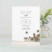 SOPHIA | Waterverf Beach Tropical Island bruiloft Kaart (Staand voorkant)