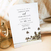 SOPHIA | Waterverf Beach Tropical Island bruiloft Kaart