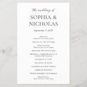 Sophia White Modern huwelijksprogramma (Voorkant)