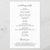 Sophia White Modern huwelijksprogramma (Achterkant)