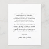 Sophia White Modern Wedding Dank u kaart (Achterkant)