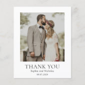 Sophia White Modern Wedding Dank u kaart (Voorkant)
