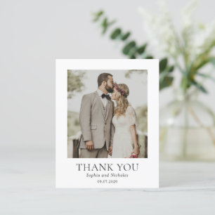 Sophia White Modern Wedding Dank u kaart