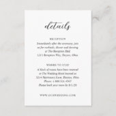 Sophia White Moderne bruiloft Informatiekaartje (Voorkant)