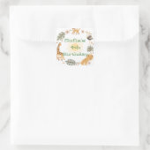 Sophia's Oerwoud Animal Party Vierkante Sticker (Tas)