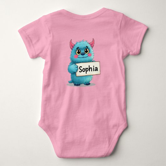 Sophia's Sparkling Blue Monster Romper (Achterkant)
