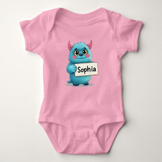 Sophia's Sparkling Blue Monster Romper (Voorkant)