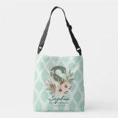 Sophia's Wise Elegance - Boho Floral Monogram Crossbody Tas (Achterkant)