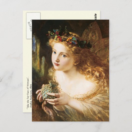 Sophie Anderson's "Neem het eerlijke gezicht van d Briefkaart (Voorkant / Achterkant)
