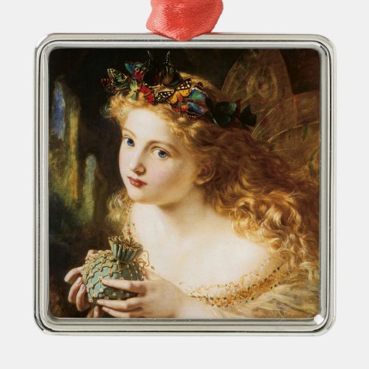 Sophie Anderson's "Neem het eerlijke gezicht van d Metalen Ornament (Voorkant)