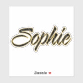 Sophie black gold Lettering Aufkleber Sticker (Vel)
