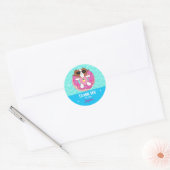 Sophie Dog Pool Party Dank u Stickers (Envelop)