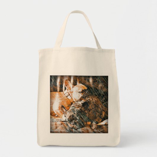 Sophie en Penny de franse bulldogs Tote Bag (Voorkant)