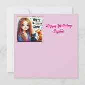 SOPHIE ~ Gelukkige Verjaardag ~ AXOLOTL EN CAT ~ (Achterkant)