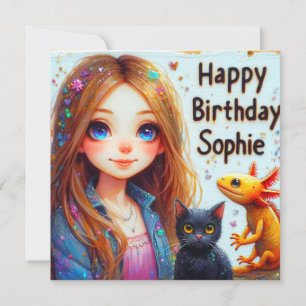 SOPHIE ~ Gelukkige Verjaardag ~ AXOLOTL EN CAT ~