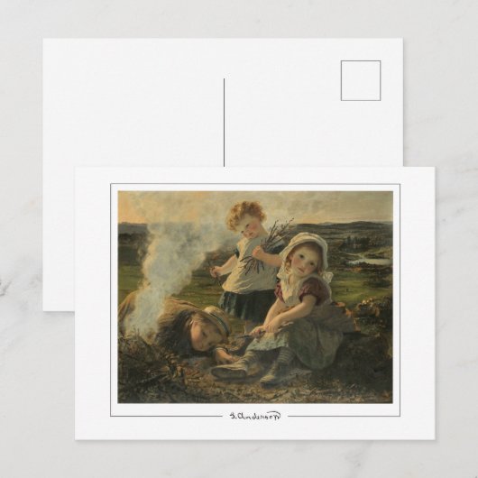 Sophie Gengembre Anderson #4 - Briefkaart met fijn (Voorkant / Achterkant)