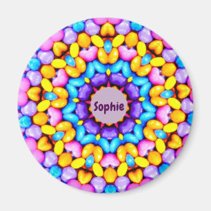 SOPHIE ~ Gepersonaliseerde Paaspatroon Fractal ~ Magneet