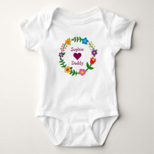 Sophie Hearts Dad Elegant Flowers personaliseren Romper