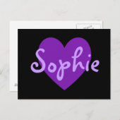 Sophie in het Paars Briefkaart (Voorkant / Achterkant)