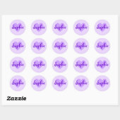 Sophie in het Paars Ronde Sticker (Vel)