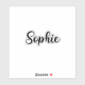 Sophie Naam - Handgeschreven kalligrafie Sticker (Vel)