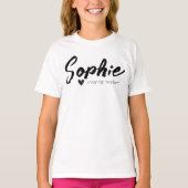 Sophie Name Betekenis minimale moderne tekstmeisje T-shirt (Voorkant)