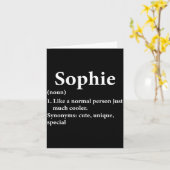 Sophie Name Definition Funny D  Kaart (Gele Bloem)