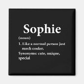 Sophie Name Definition Funny D  Magneet (Voorkant)
