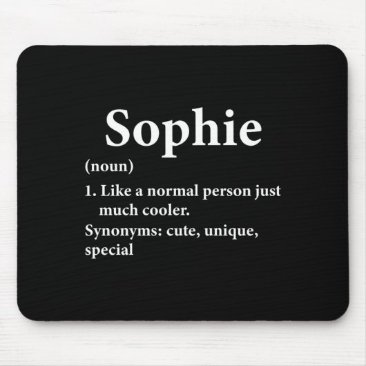 Sophie Name Definition Funny D  Muismat (Voorkant)