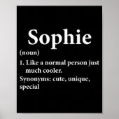 Sophie Name Definition Funny D  Poster (Voorkant)
