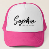 Sophie Name openbaart Betekenis minimale moderne t Trucker Pet (Voorkant)