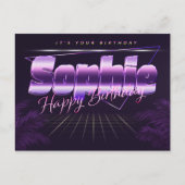 Sophie Name Vorname lila Postkarte Geburtstag Briefkaart (Voorkant)