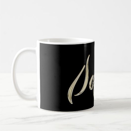 Sophie white gold Handwriting Tasse Kaffeetasse Koffiemok (Links)