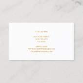 Sophistic Elegant Professional Monogram beige Visitekaartje (Achterkant)