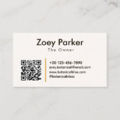 Sophisticate Floral Natuur Yellow Tree Minimalist Visitekaartje (Achterkant)