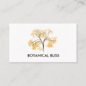 Sophisticate Floral Natuur Yellow Tree Minimalist Visitekaartje (Voorkant)