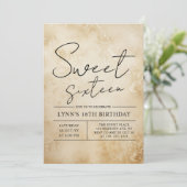 Sophisticated 16e verjaardag kaart (Staand voorkant)