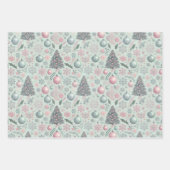 Sophisticated Adult Pastel Christmas Gift Wrap Set Inpakpapier Vel (Voorkant 2)