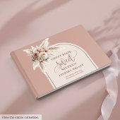 Sophisticated Arch Pastel Pink Pampas Floral Boho  Gastenboek
