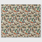 Sophisticated Aristocratic Christmas Wrapping Pape Cadeaupapier (Vlak)