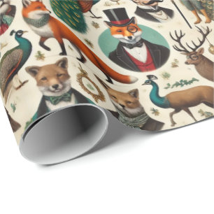 Sophisticated Aristocratic Christmas Wrapping Pape Cadeaupapier