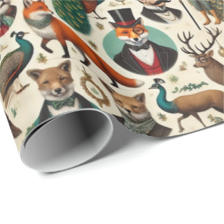 Sophisticated Aristocratic Christmas Wrapping Pape Cadeaupapier