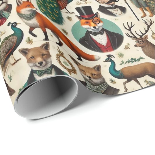 Sophisticated Aristocratic Christmas Wrapping Pape Cadeaupapier (Rol Hoek)