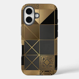 Sophisticated Art Deco Geometrische Tegel Telefoon iPhone 16 Hoesje