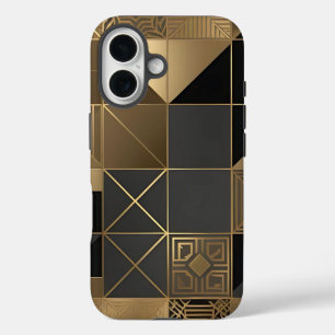 Sophisticated Art Deco Geometrische Tegel Telefoon iPhone 16 Hoesje
